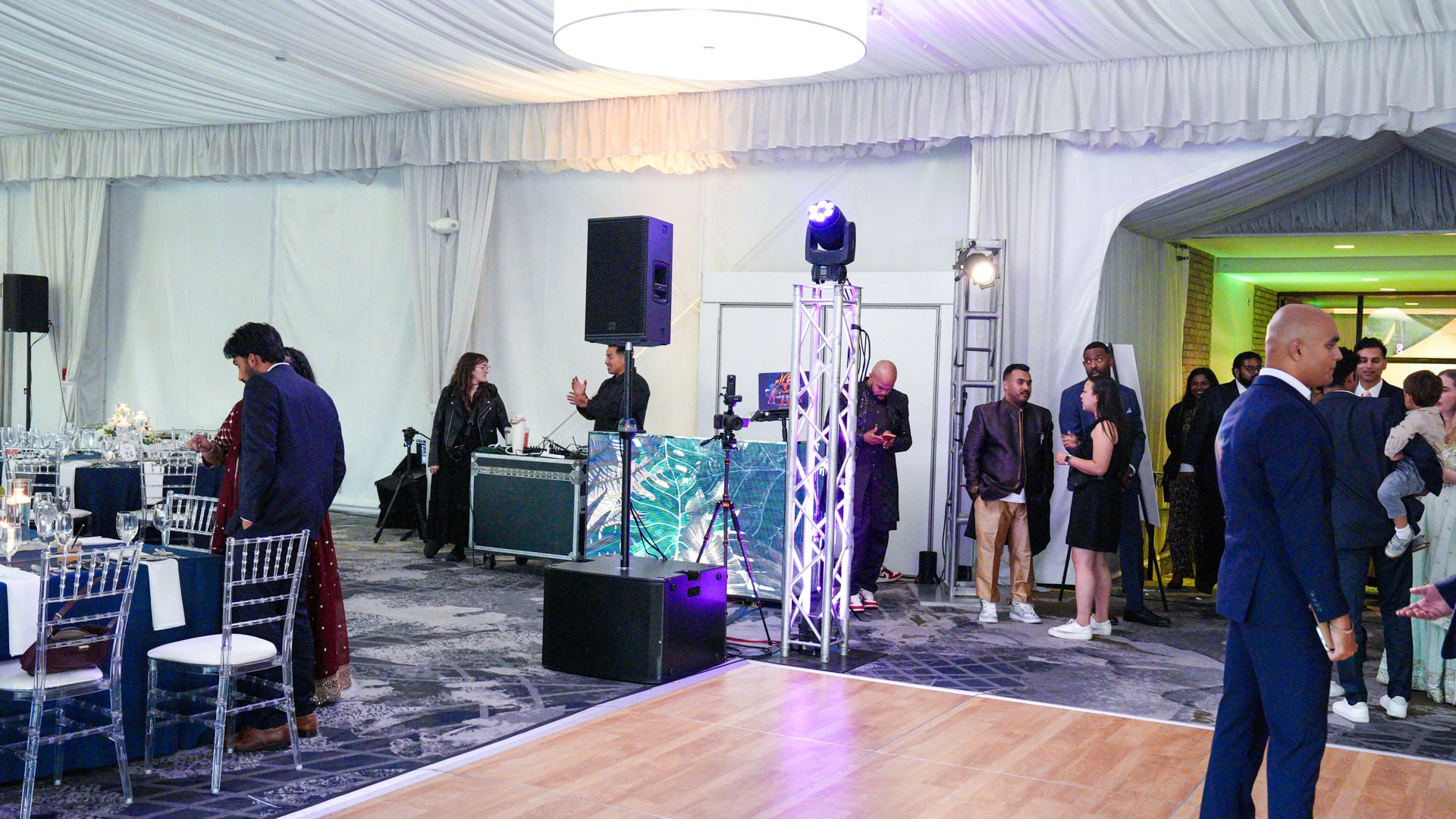 Reception room ready for a celebration — One Idea Entertainment