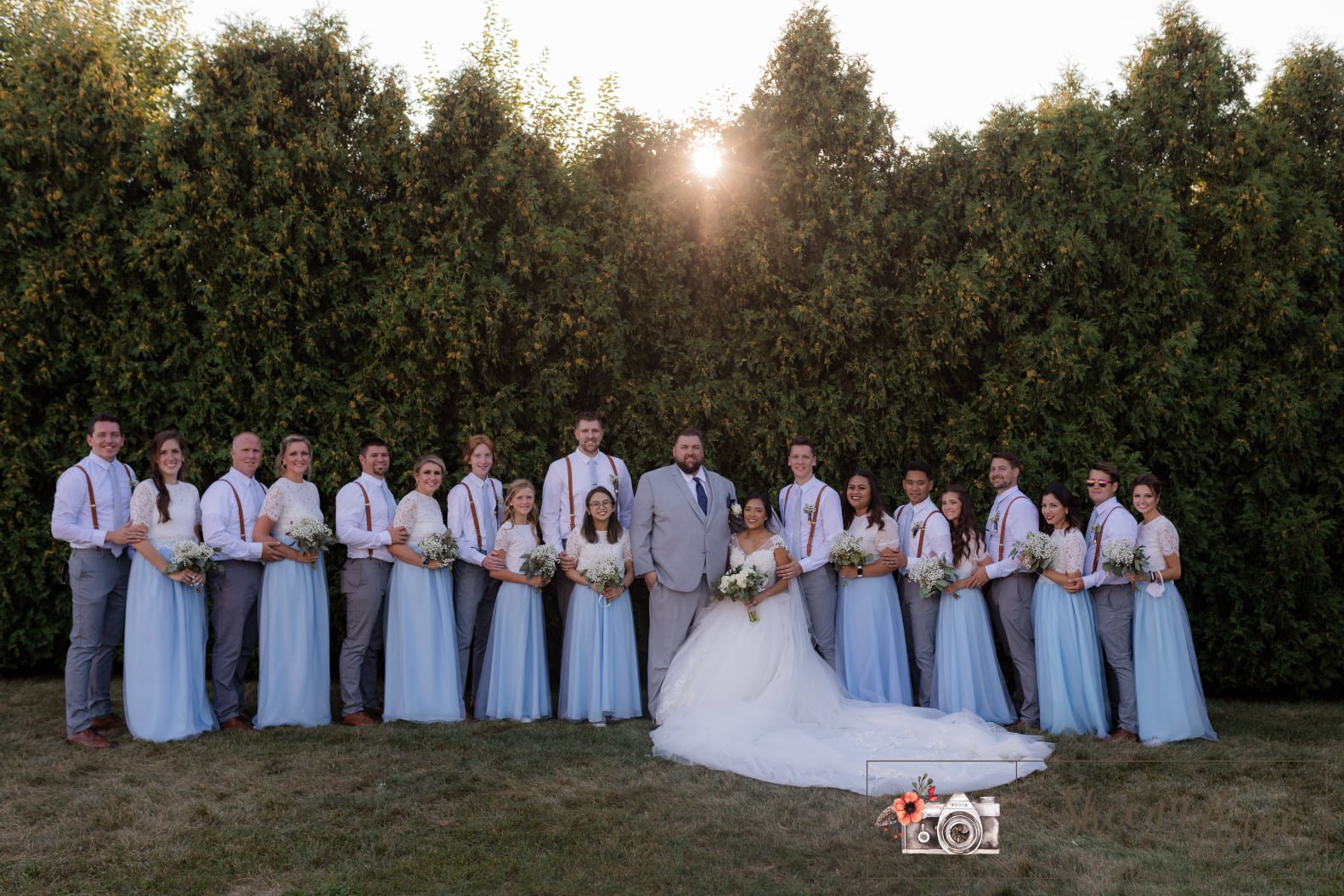 Wedding party portrait outdoors — One Idea Entertainment