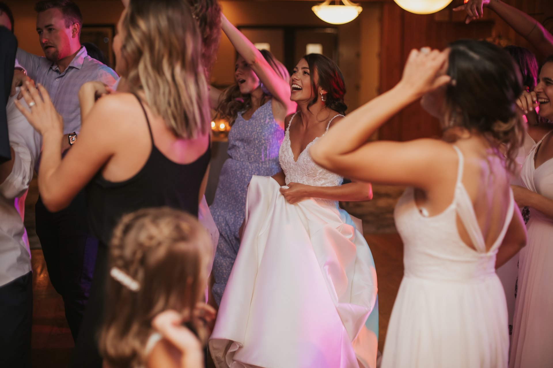 Wedding reception dance-floor celebration — One Idea Entertainment